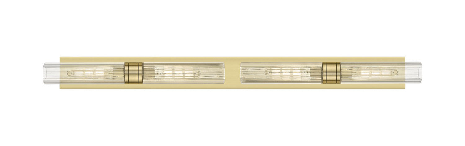 Innovations 617L-4W-AB-G617-11SCL Four Light Bath Vanity, Antique Brass