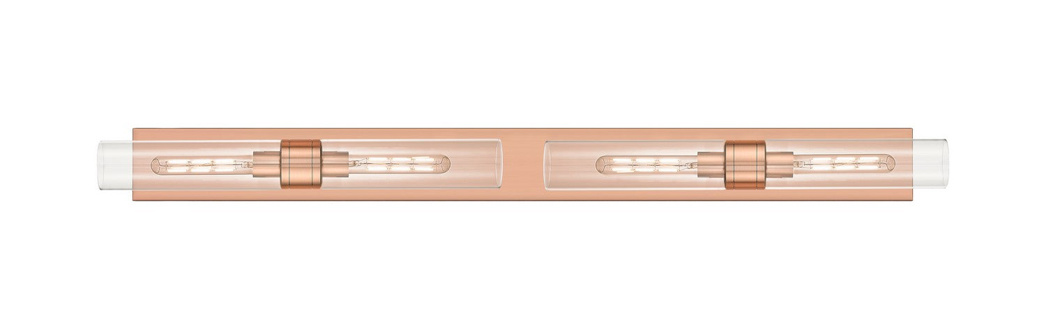 Innovations 617L-4W-AC-G617-11CL Four Light Bath Vanity, Antique Copper