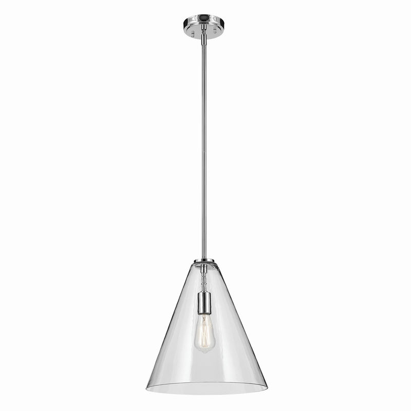 Kichler 42200CH One Light Pendant, Chrome