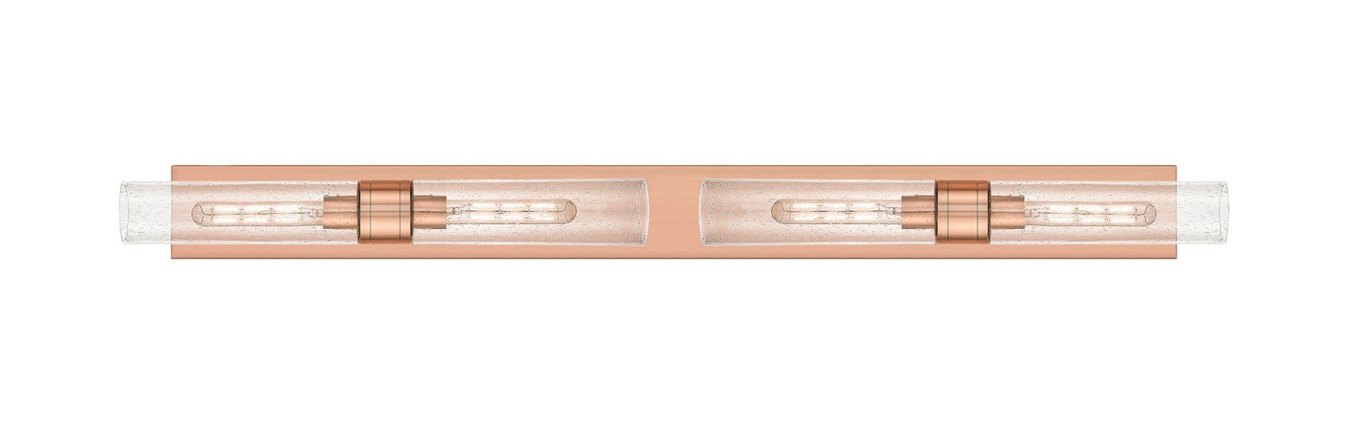 Innovations 617L-4W-AC-G617-11SDY Four Light Bath Vanity, Antique Copper