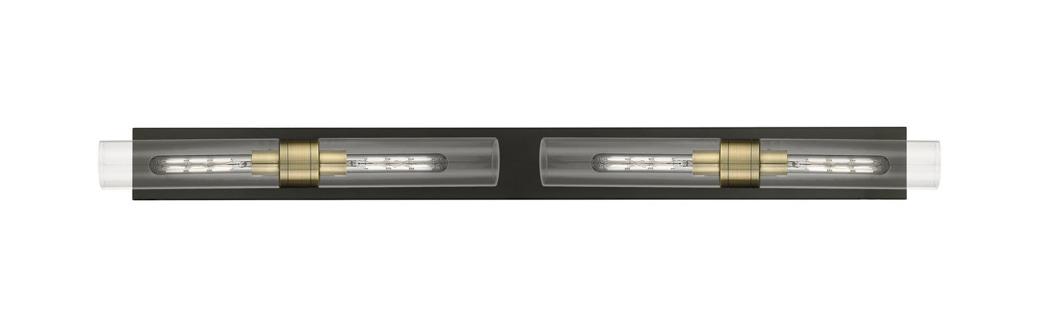 Innovations 617L-4W-BAB-G617-11CL Four Light Bath Vanity, Black Antique Brass