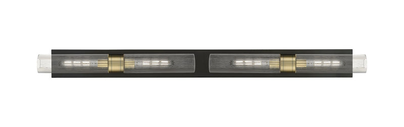 Innovations 617L-4W-BAB-G617-11SCL Four Light Bath Vanity, Black Antique Brass