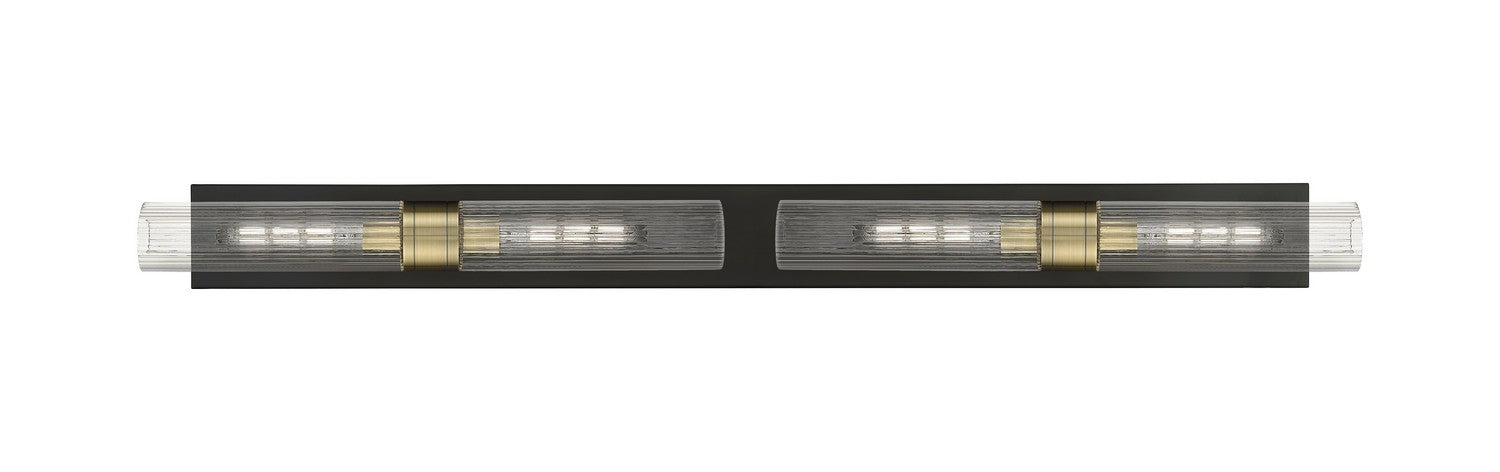 Innovations 617L-4W-BAB-G617-11SCL Four Light Bath Vanity, Black Antique Brass