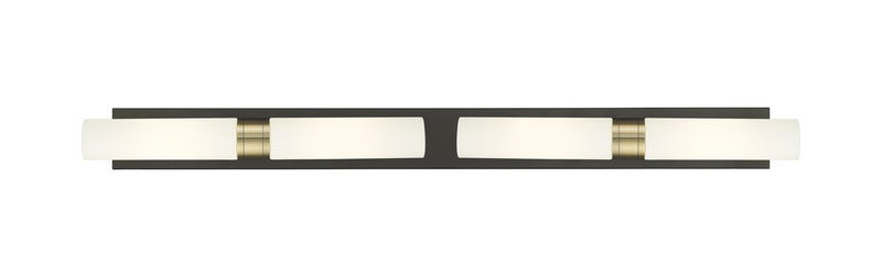 Innovations 617L-4W-BAB-G617-11SWH Four Light Bath Vanity, Black Antique Brass