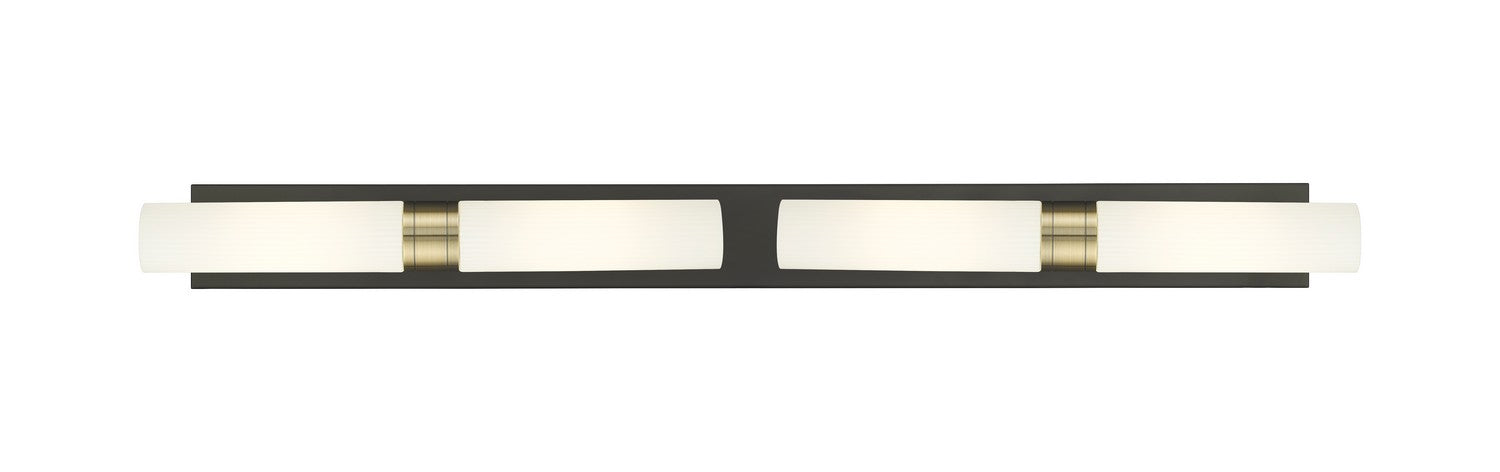 Innovations 617L-4W-BAB-G617-11SWH Four Light Bath Vanity, Black Antique Brass