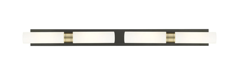 Innovations 617L-4W-BAB-G617-11WH Four Light Bath Vanity, Black Antique Brass
