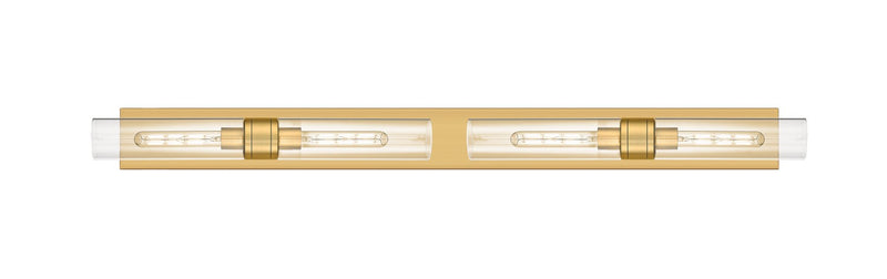 Innovations 617L-4W-BB-G617-11CL Four Light Bath Vanity, Brushed Brass