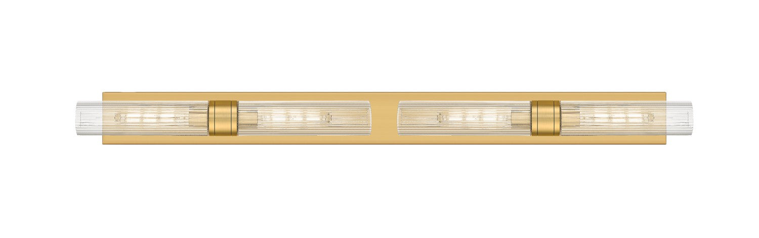 Innovations 617L-4W-BB-G617-11SCL Four Light Bath Vanity, Brushed Brass