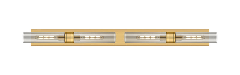 Innovations 617L-4W-BB-G617-11SM Four Light Bath Vanity, Brushed Brass