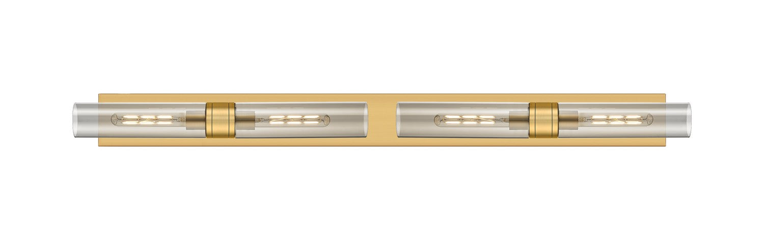 Innovations 617L-4W-BB-G617-11SM Four Light Bath Vanity, Brushed Brass