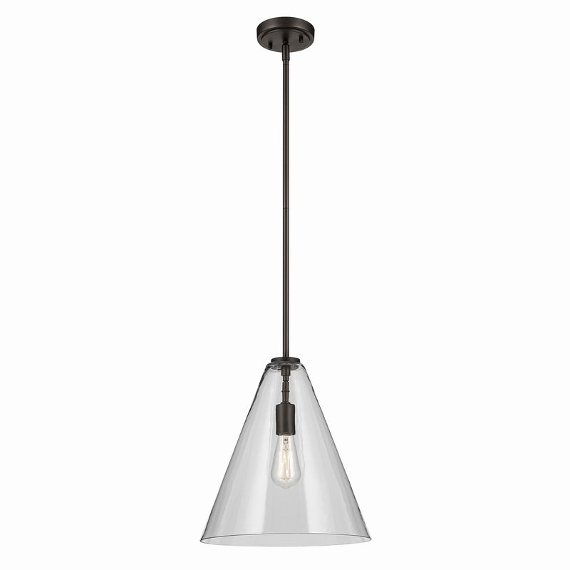 Kichler 42200OZ One Light Pendant, Olde Bronze