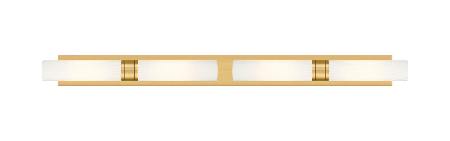 Innovations 617L-4W-BB-G617-11SWH Four Light Bath Vanity, Brushed Brass