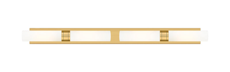 Innovations 617L-4W-BB-G617-11WH Four Light Bath Vanity, Brushed Brass