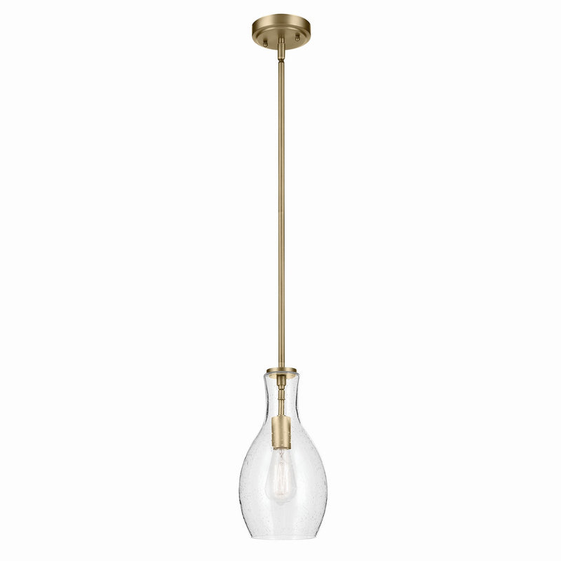 Kichler 42456NBRCS One Light Pendant, Natural Brass