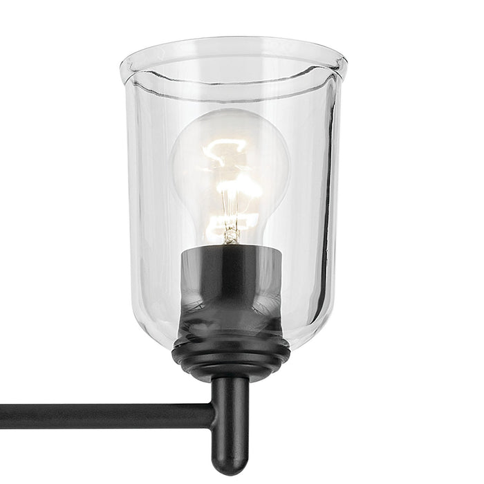 Kichler 43670BKCLR Three Light Mini Chandelier, Black