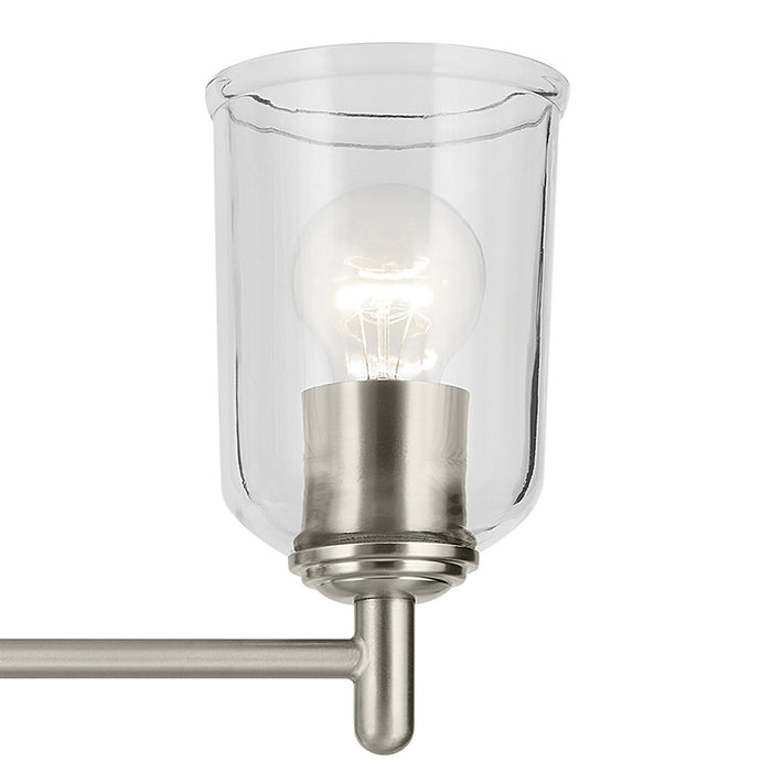 Kichler 43670NICLR Three Light Mini Chandelier, Brushed Nickel