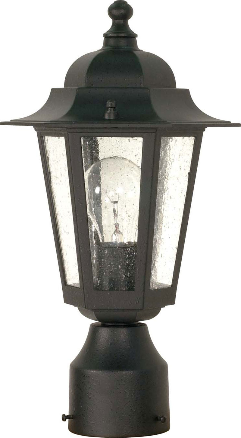 Nuvo Lighting 60-996 One Light Post Lantern, Textured Black