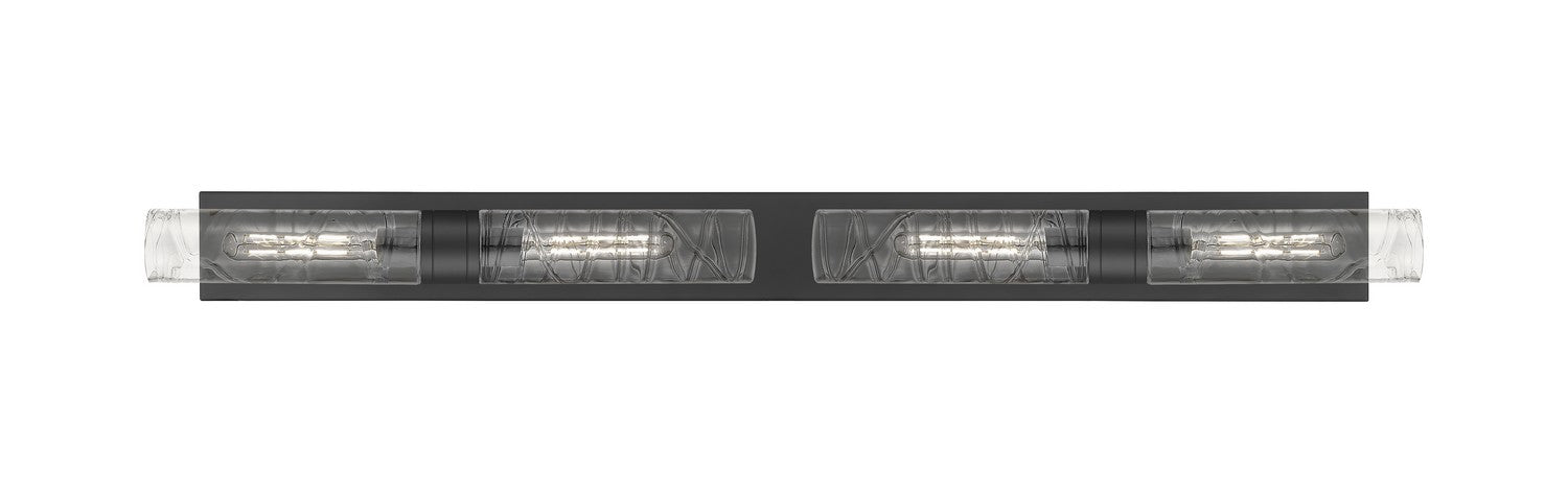 Innovations 617L-4W-BK-G617-11DE Four Light Bath Vanity, Matte Black