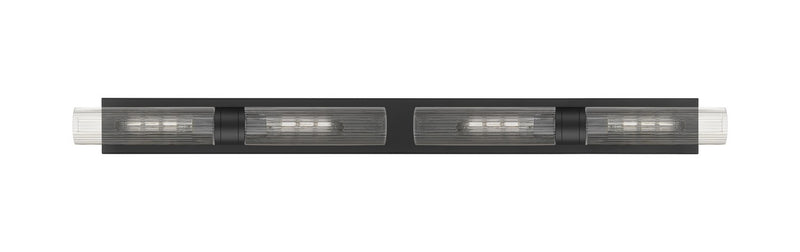 Innovations 617L-4W-BK-G617-11SCL Four Light Bath Vanity, Matte Black