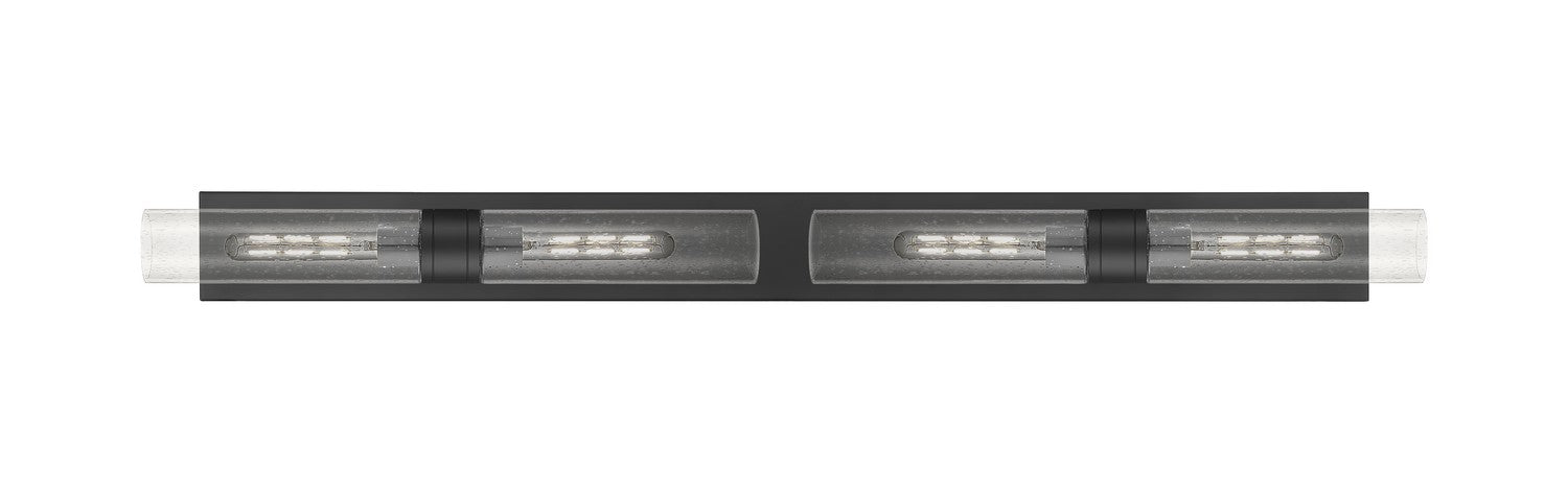 Innovations 617L-4W-BK-G617-11SDY Four Light Bath Vanity, Matte Black