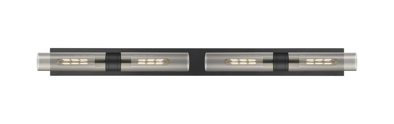 Innovations 617L-4W-BK-G617-11SM Four Light Bath Vanity, Matte Black