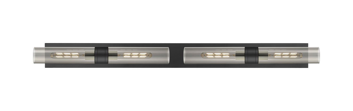 Innovations 617L-4W-BK-G617-11SM Four Light Bath Vanity, Matte Black