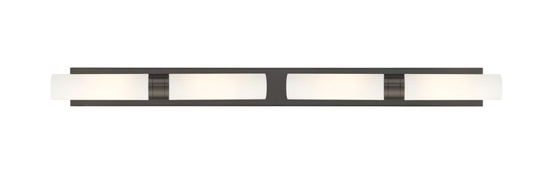 Innovations 617L-4W-OB-G617-11SWH Four Light Bath Vanity, Oil Rubbed Bronze