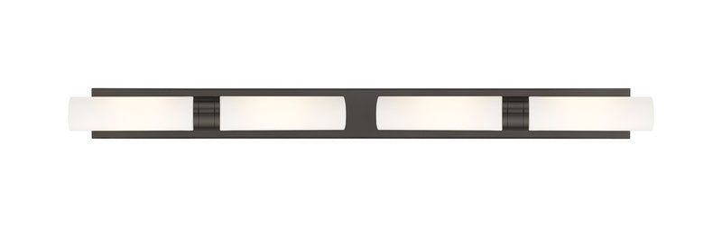 Innovations 617L-4W-OB-G617-11WH Four Light Bath Vanity, Oil Rubbed Bronze