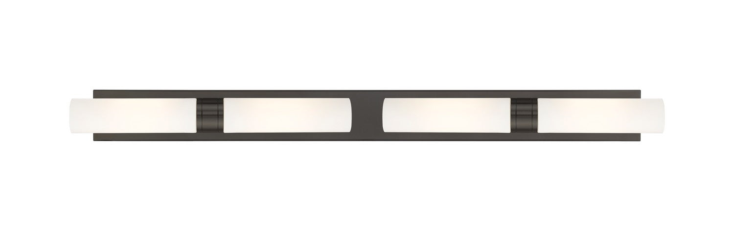 Innovations 617L-4W-OB-G617-11WH Four Light Bath Vanity, Oil Rubbed Bronze
