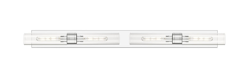 Innovations 617L-4W-PC-G617-11CL Four Light Bath Vanity, Polished Chrome