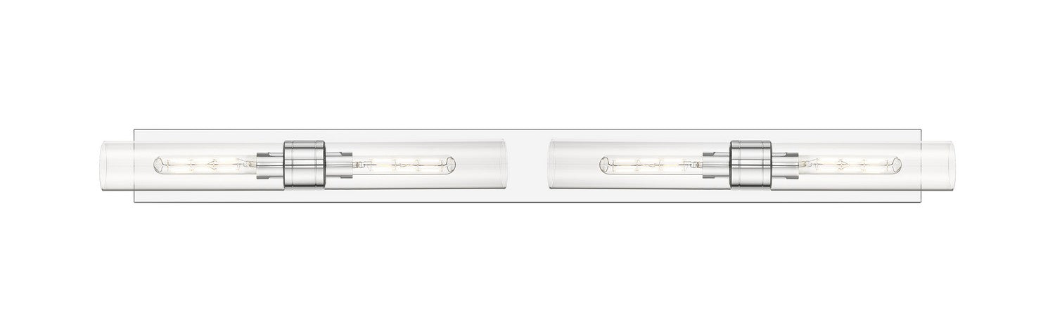 Innovations 617L-4W-PC-G617-11CL Four Light Bath Vanity, Polished Chrome