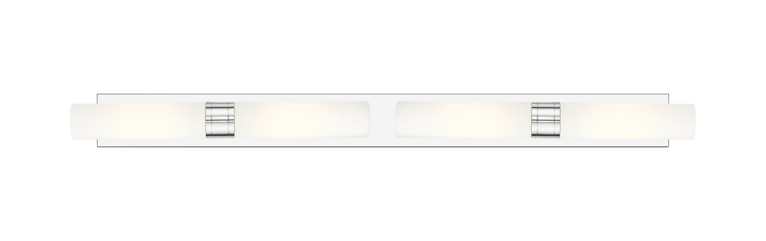 Innovations 617L-4W-PC-G617-11SWH Four Light Bath Vanity, Polished Chrome