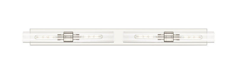 Innovations 617L-4W-PN-G617-11CL Four Light Bath Vanity, Polished Nickel