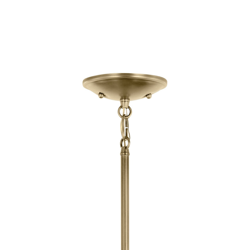 Kichler 43671NBRCLR Five Light Chandelier, Natural Brass