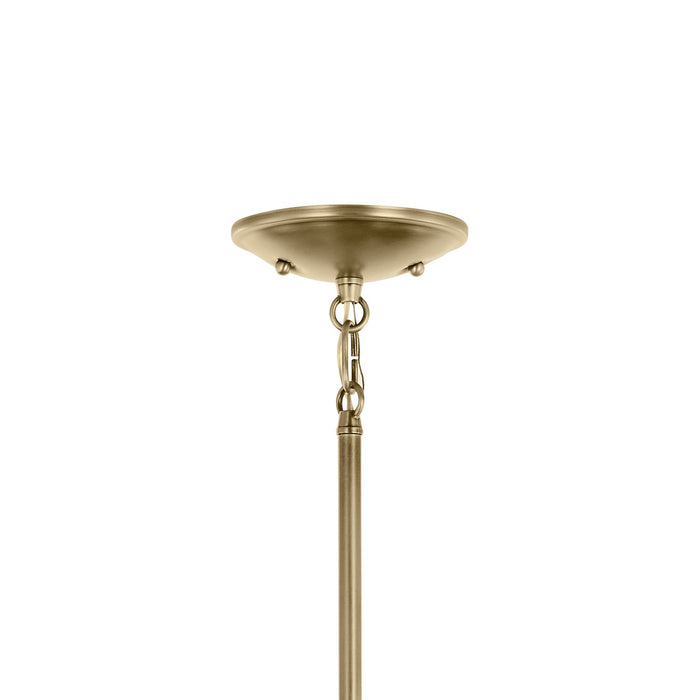 Kichler 43671NBRCLR Five Light Chandelier, Natural Brass