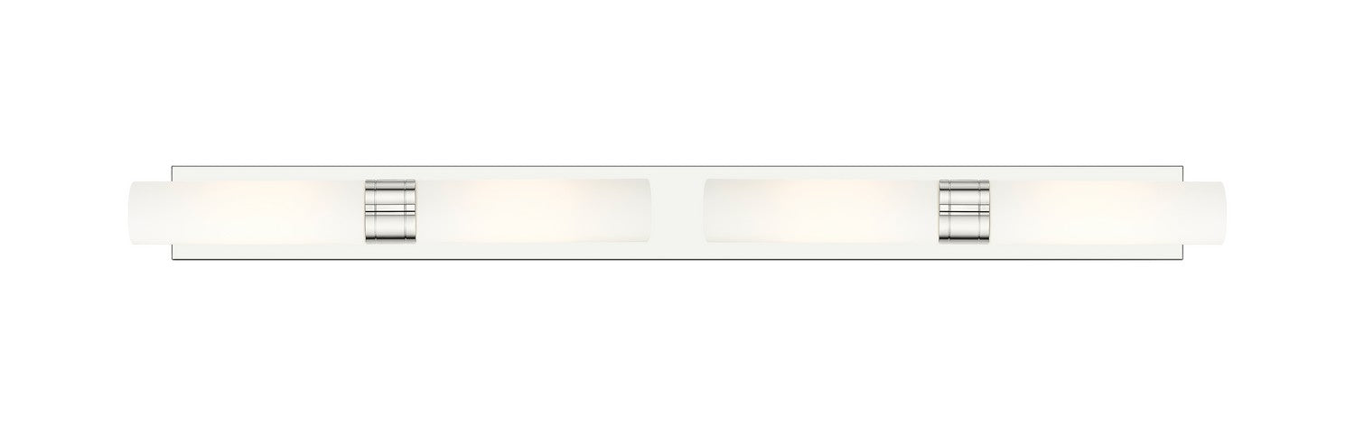 Innovations 617L-4W-PN-G617-11WH Four Light Bath Vanity, Polished Nickel