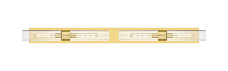 Innovations 617L-4W-SG-G617-11CL Four Light Bath Vanity, Satin Gold