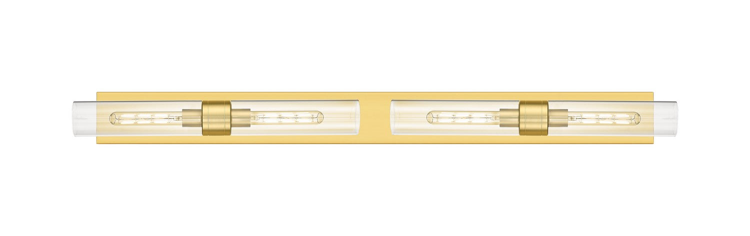Innovations 617L-4W-SG-G617-11CL Four Light Bath Vanity, Satin Gold