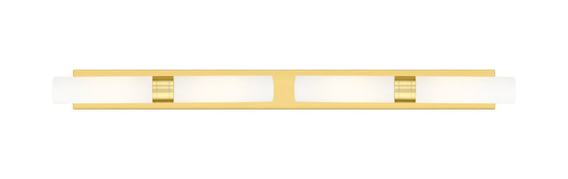 Innovations 617L-4W-SG-G617-11SWH Four Light Bath Vanity, Satin Gold