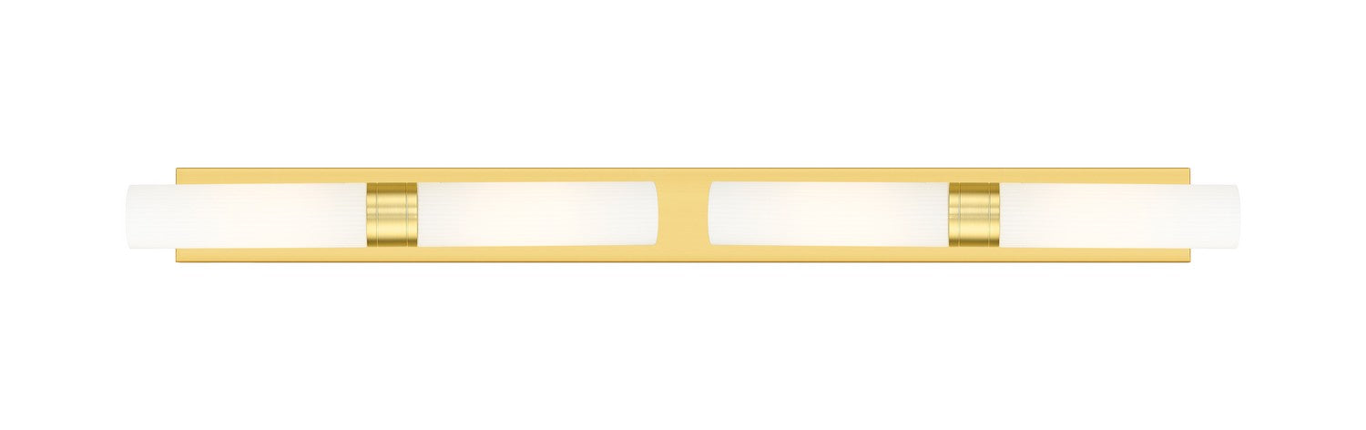Innovations 617L-4W-SG-G617-11SWH Four Light Bath Vanity, Satin Gold