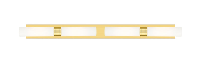 Innovations 617L-4W-SG-G617-11WH Four Light Bath Vanity, Satin Gold