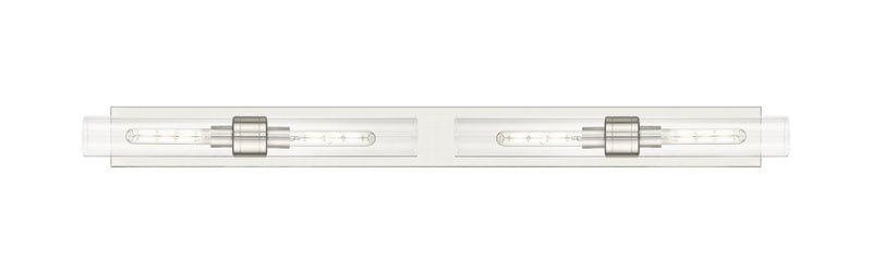 Innovations 617L-4W-SN-G617-11CL Four Light Bath Vanity, Satin Nickel