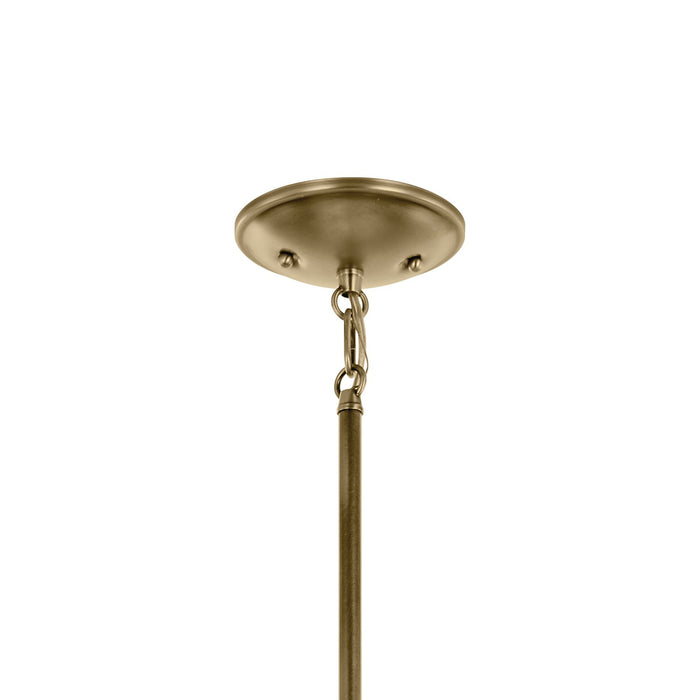 Kichler 43672NBRCLR Nine Light Chandelier, Natural Brass