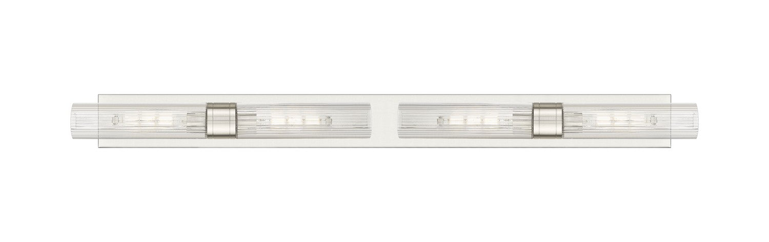Innovations 617L-4W-SN-G617-11SCL Four Light Bath Vanity, Satin Nickel