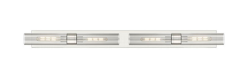Innovations 617L-4W-SN-G617-11SM Four Light Bath Vanity, Satin Nickel