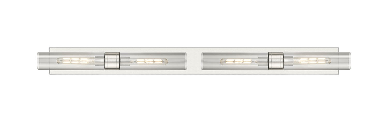 Innovations 617L-4W-SN-G617-11SM Four Light Bath Vanity, Satin Nickel