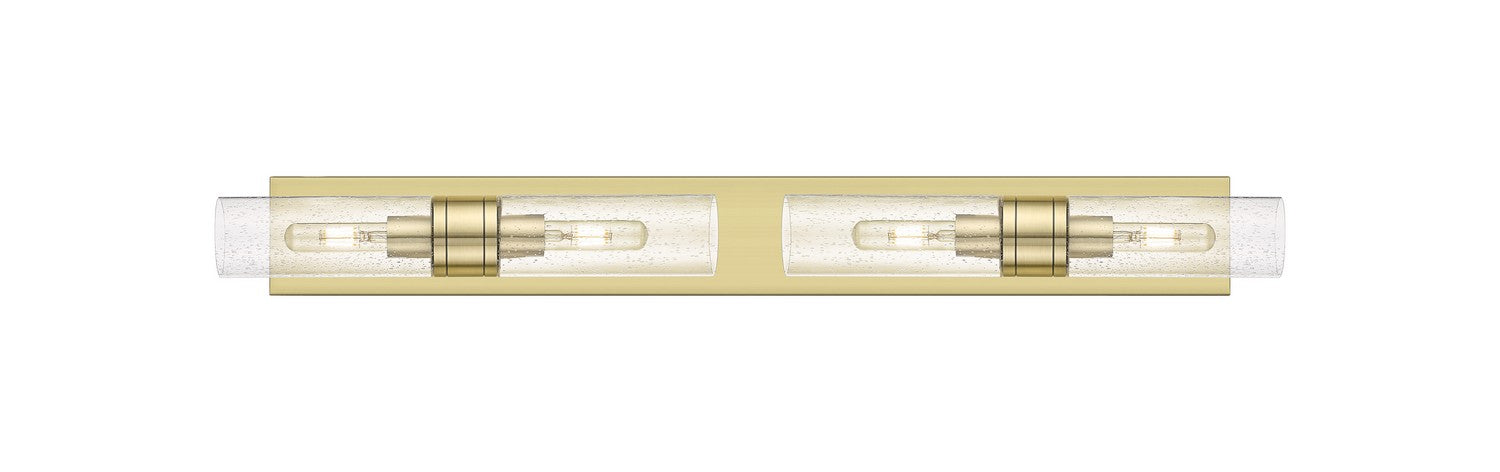 Innovations 617S-4W-AB-G617-8SDY Four Light Bath Vanity, Antique Brass