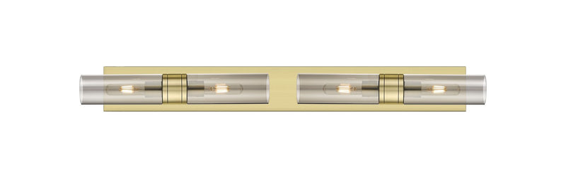 Innovations 617S-4W-AB-G617-8SM Four Light Bath Vanity, Antique Brass