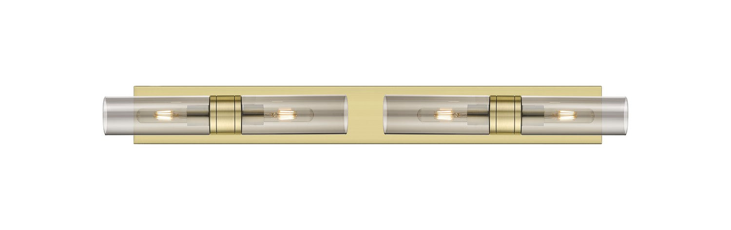 Innovations 617S-4W-AB-G617-8SM Four Light Bath Vanity, Antique Brass