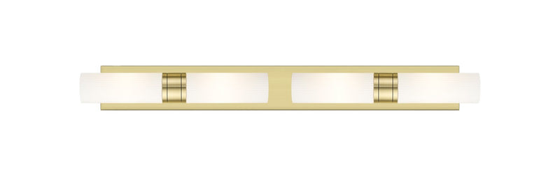 Innovations 617S-4W-AB-G617-8SWH Four Light Bath Vanity, Antique Brass